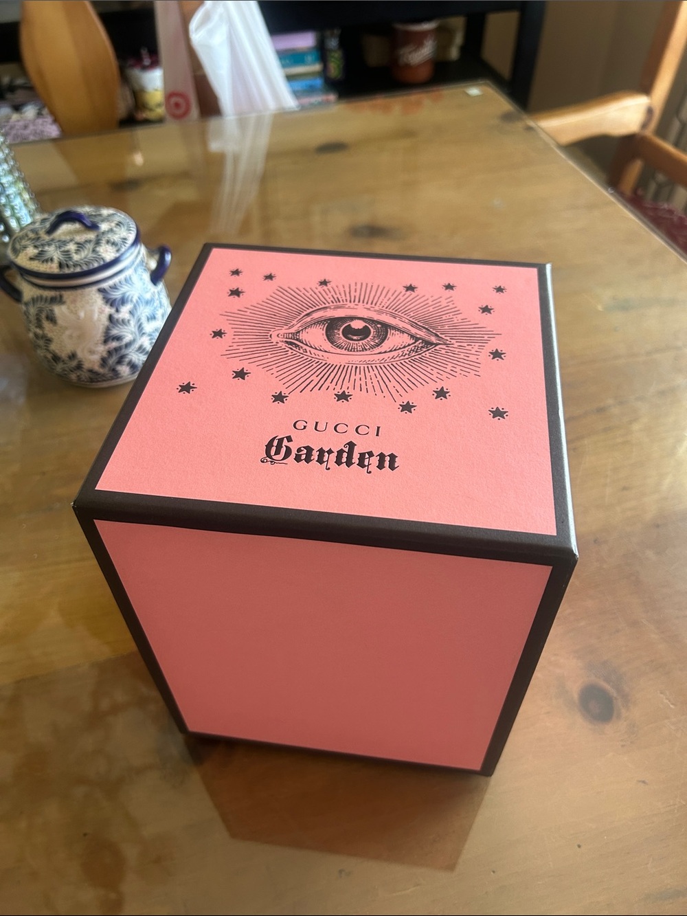 Gucci Pink and Black Eye Motif Decorative Box